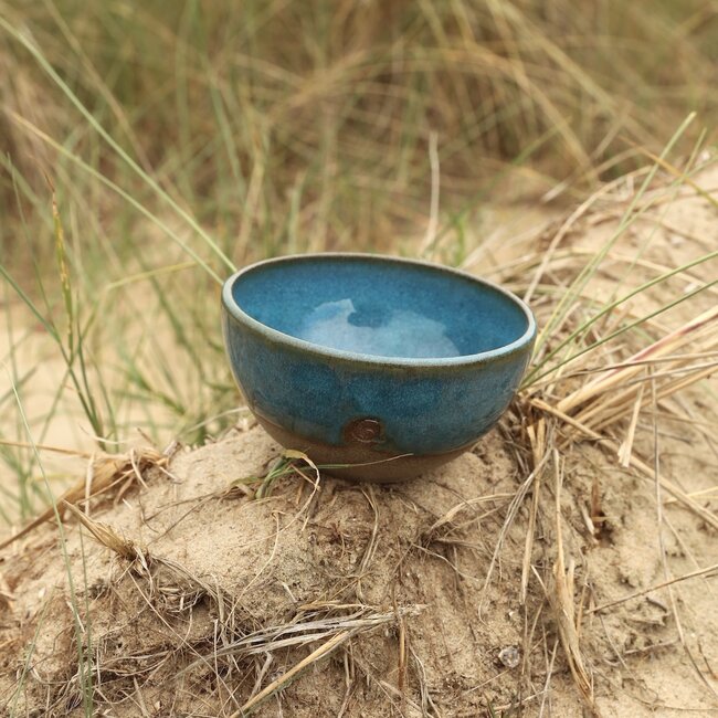 Handmade ceramic bowl, Italian Turquoise