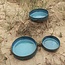 Handgemaakte keramische schaal met unieke glazuren van het servies "Italian Turquoise"