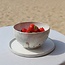 Ceramic handmade berry bowl, White