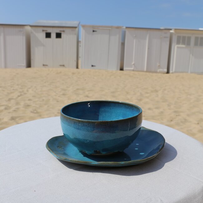 Bol à baies en céramique fait main, Italian Turquoise
