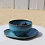 Keramisch handgemaakte fruitvergiet, Italian Turquoise