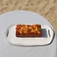 Handmade ceramic pastry dish, White Spots