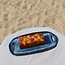 Handmade ceramic pastry dish, Beach