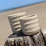Ceramic handmade coffee cup, Natural Beige 5waves