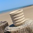 Ceramic handmade coffee cup, Natural Beige 5waves