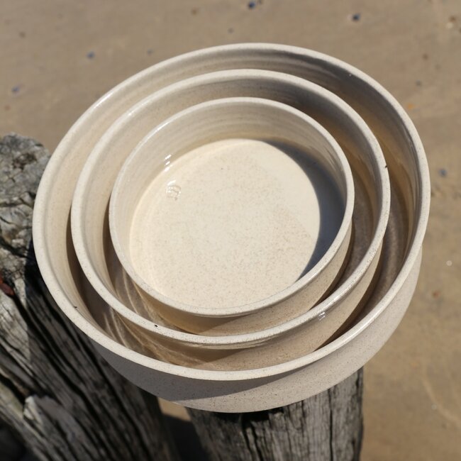 Ceramic handmade scale, Natural Beige