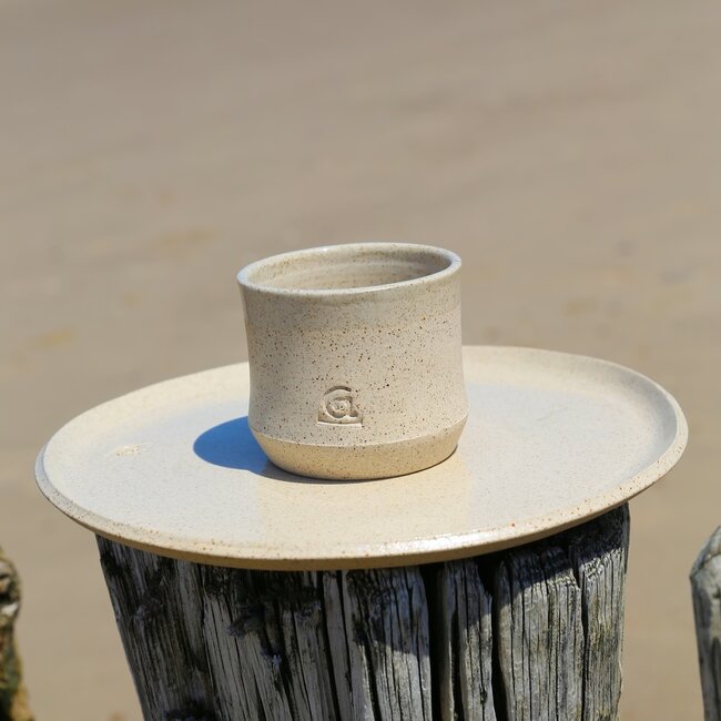 Assiette artisanale en céramique, Naturel Beige