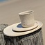 Keramisch handgemaakte bord, Naturel Beige