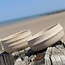 Keramisch handgemaakte schaal, Naturel Beige 3golven