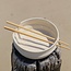 Keramisch handgemaakte schaal, Naturel Beige 2golven
