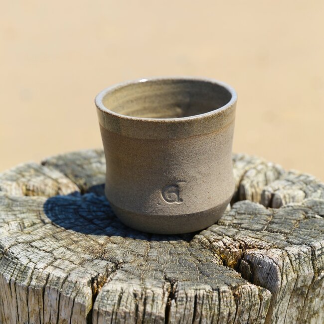 Ceramic handmade coffee cup, Natural Italian