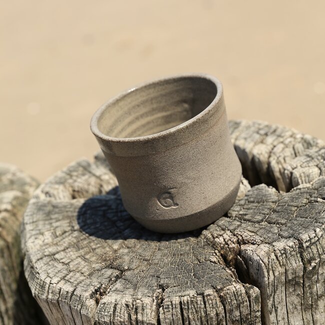 Ceramic handmade coffee cup, Natural Italian