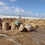Handgemaakte keramische vaas en theelicht, Cloud Munt