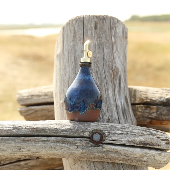 Keramisch handgemaakt olieflesje, Beach
