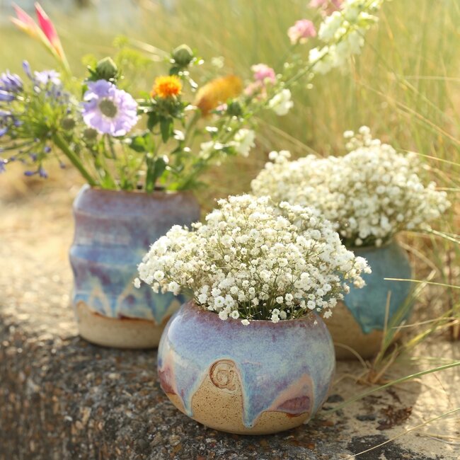 Ceramic handmade bulb vase, Sunrise
