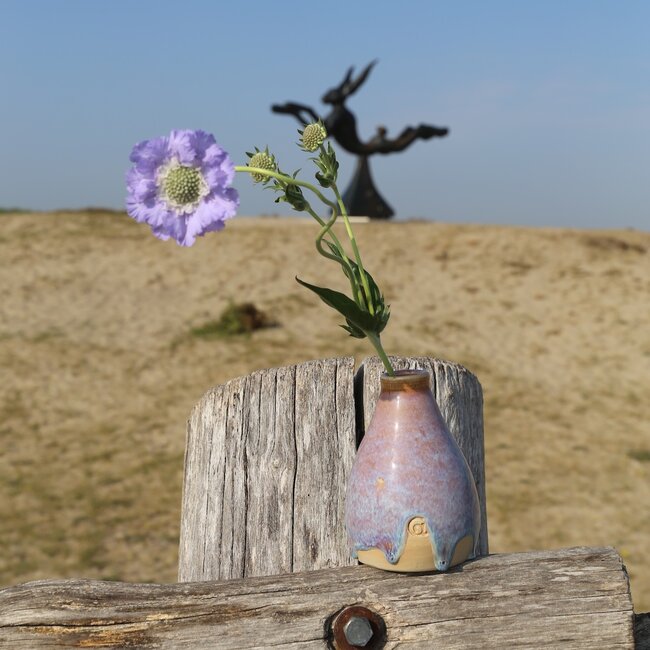 Keramisch handgemaakt vaasje One Flower, Sunrise