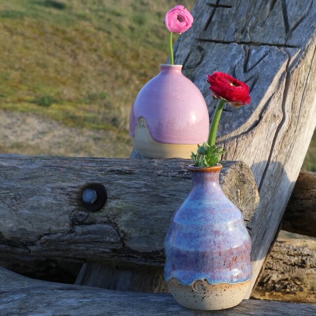 Keramisch handgemaakt vaasje One Flower, Sunrise