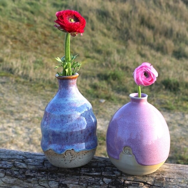 Keramisch handgemaakt vaasje One Flower, Sunrise