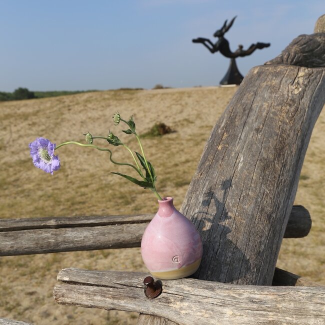 Ceramic handmade little vase One Flower, Pink