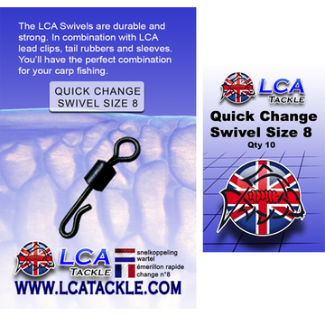 LCA Tackle LCA Tackle Quick Change Swivel Size 8