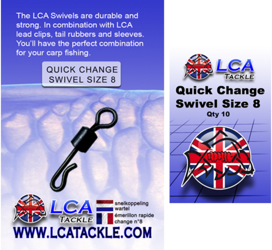 LCA Tackle Quick Change Swivel Size 8 - Wartels