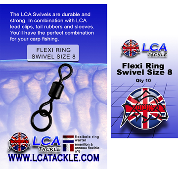 LCA Tackle LCA Tackle Flexi Ring Swivel Size 8