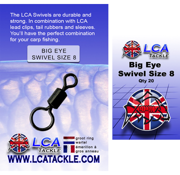 LCA Tackle LCA Tackle Big Eye Swivel Size 8