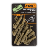 Fox Fox  Lead Clips & Pegs Trans Khaki Size 10