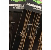 Korda Korda Leadcore Leaders 3 x ring swivel