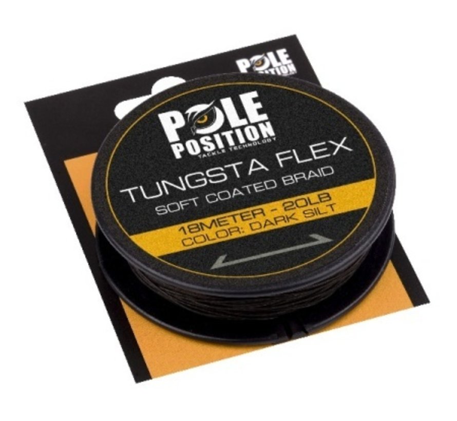 Pole Position Tungsta Flex Soft Coated Braid Dark Silt - Onderlijnmateriaal