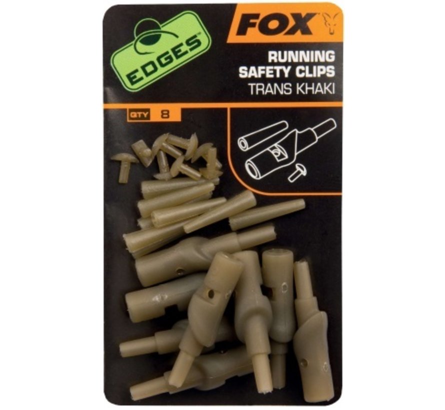 FOX Running Safety Clips - Trans Khaki - Running Rig