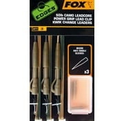Fox 50lb  camo leadcore power grip lead clip Kwik change leaders