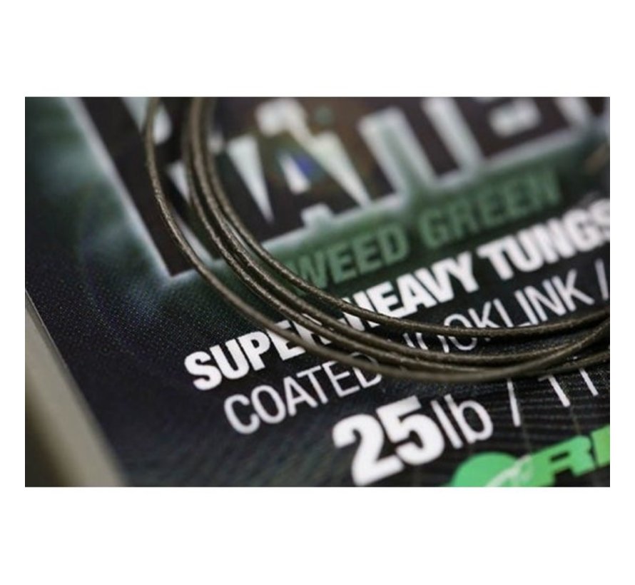 Korda Dark Matter Weedy Green - Super Heavy Tungsten Coated Hooklink 10m