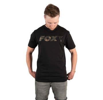 Fox Fox T-Shirt Camo Print Logo Black
