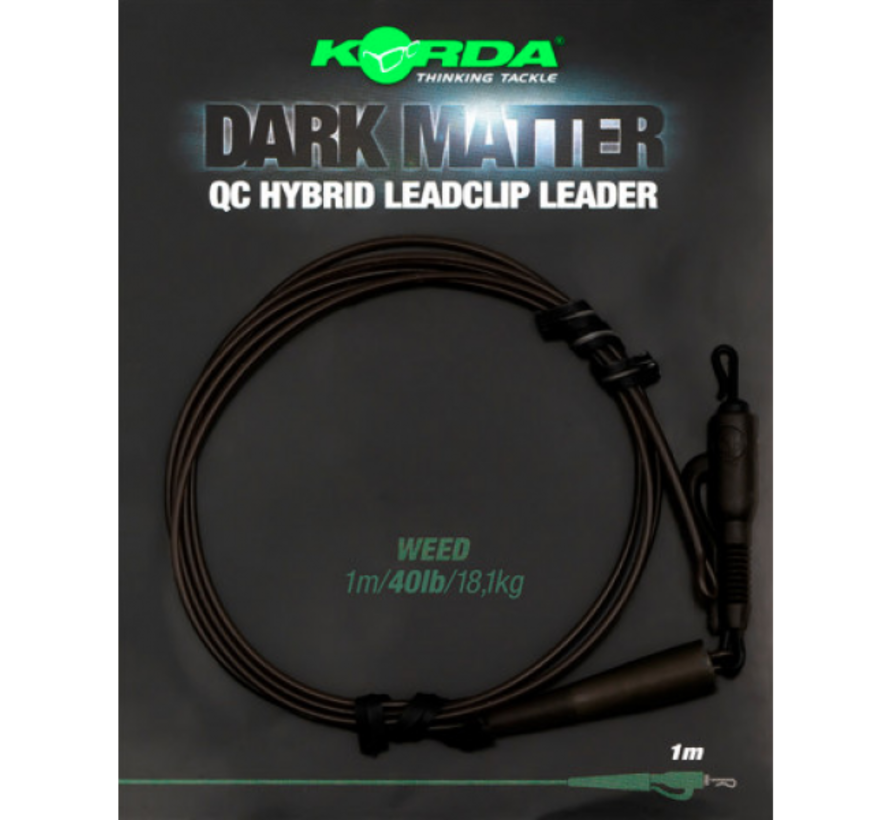 Korda Dark Matter QC Hybrid Leadclip Leader 40lb 1m