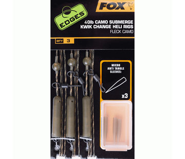 Fox Fox Edges 40LB Camo Submerge Kwik Change Heli Rigs Fleck Camo