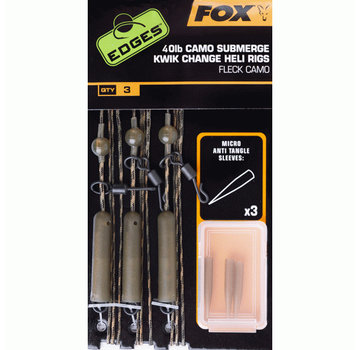 Fox Fox Edges 40LB Camo Submerge Kwik Change Heli Rigs Fleck Camo