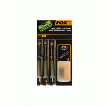 Fox Fox Edges 50LB Camo Leadcore Kwik Change Heli Rigs