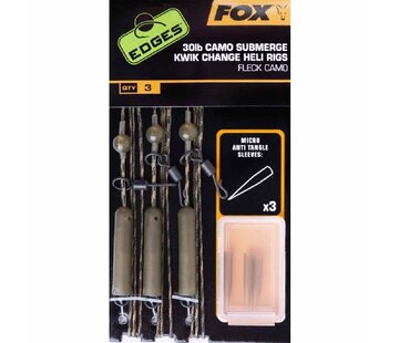 Fox Fox Edges 30LB Camo Submerge Kwik Change Heli Rigs Fleck Camo