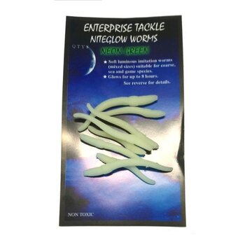 Enterprise Tackle Enterprise Tackle Niteglow Worms Neon Green