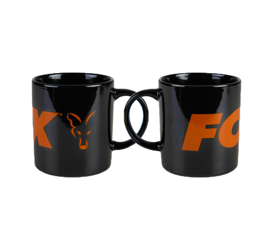 Fox Black & Orange Logo Ceramic Mug