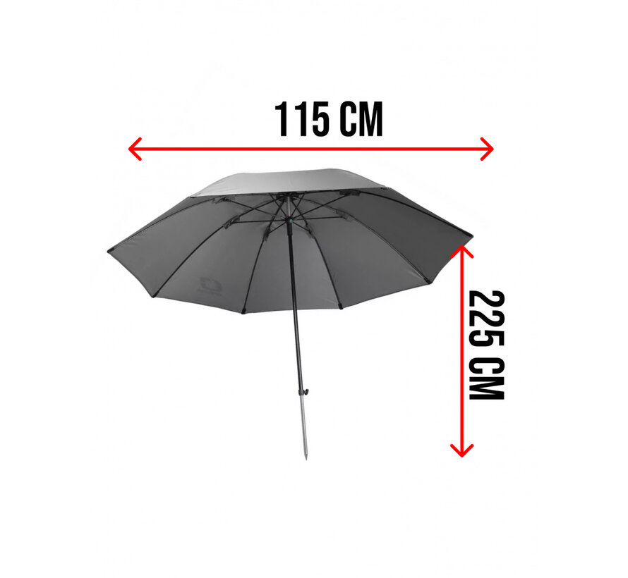 Cresta Solith Long Pole Umbrella Grey 115 cm