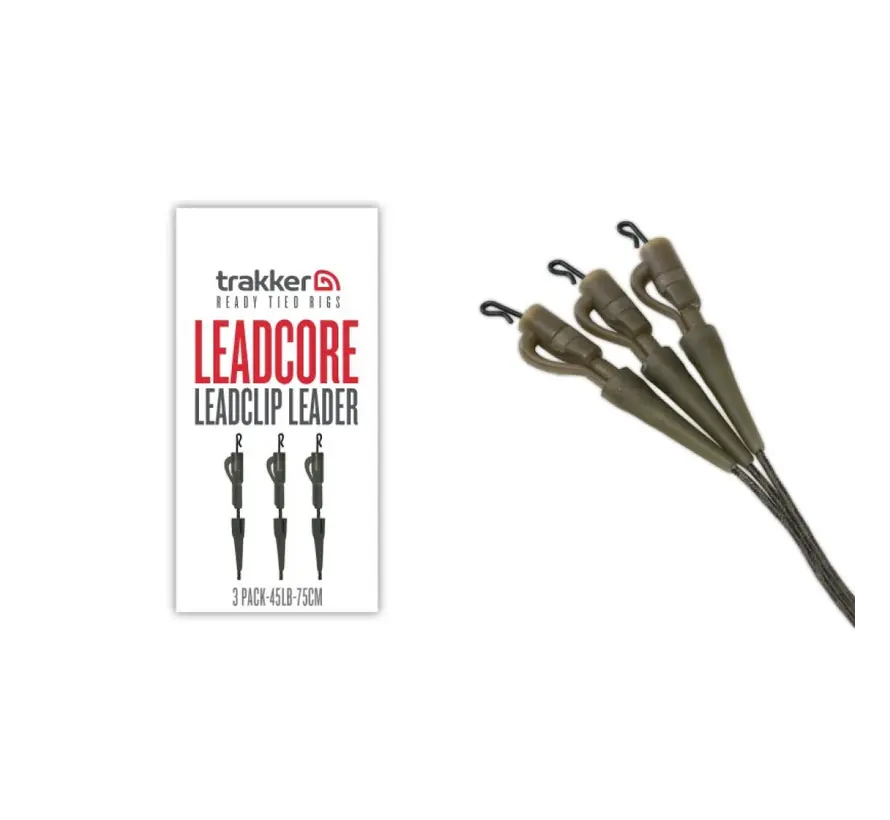 Trakker Leadcore Leadclip Leader 3 Pack - 45lb/75cm