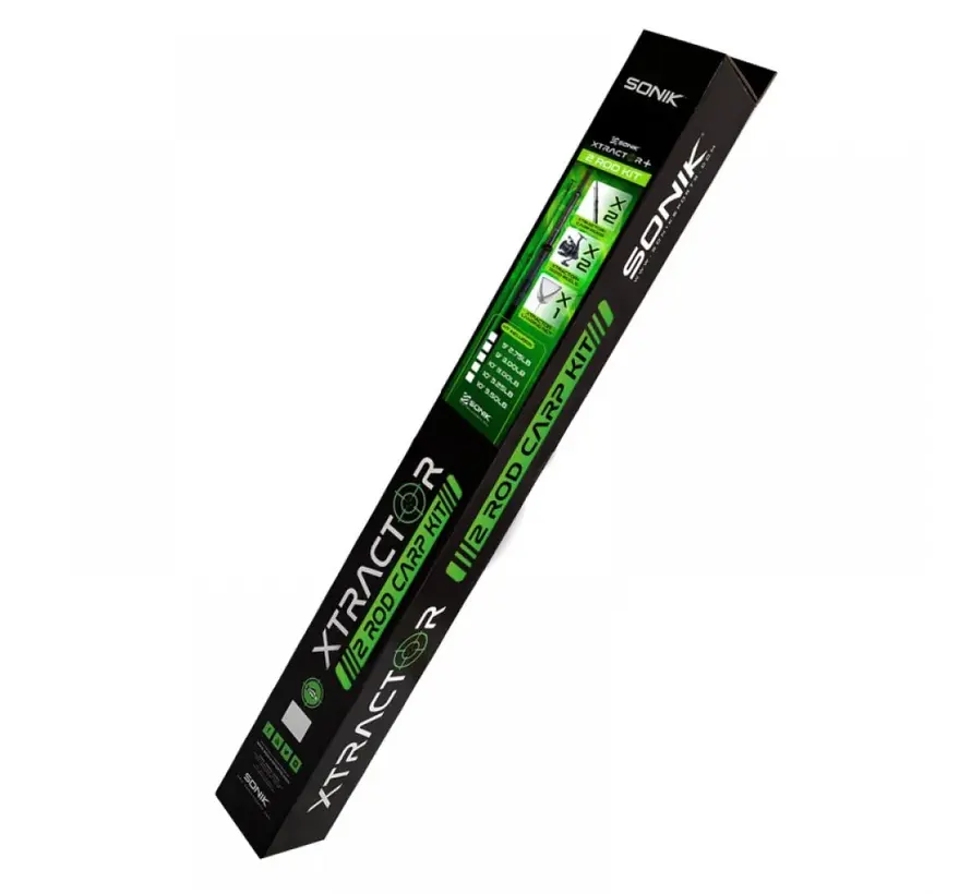 Sonik Xtractor+ 2 Rod Carp Kit - 10ft / 3lb
