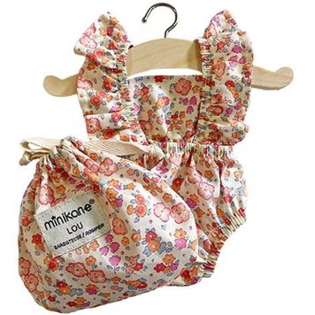 Minikane Barboteuse rétro Lou Liberty® Tana Lawn Ella & Libby Mandarine