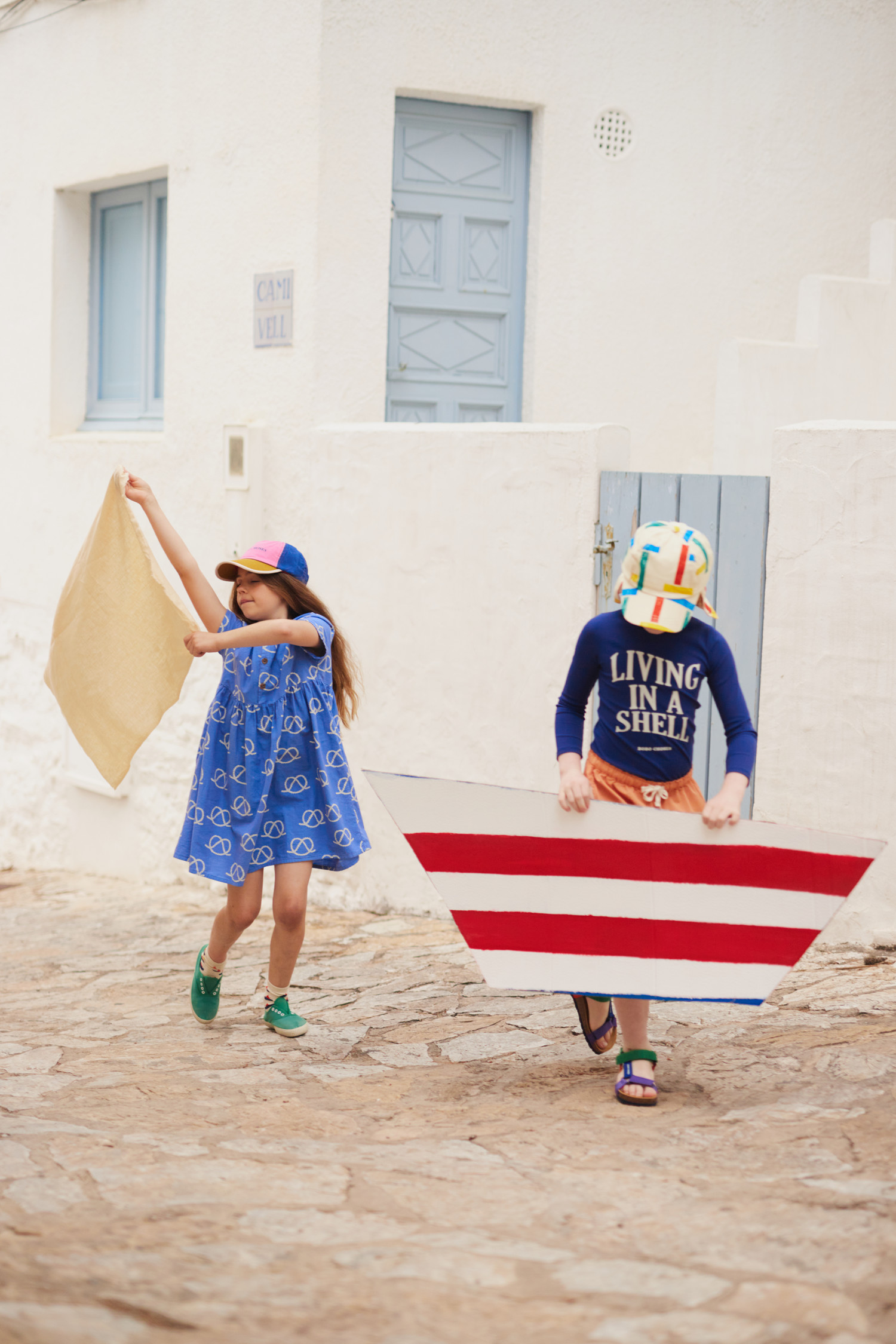 Sail Rope All Over Woven Shorts by Bobo Choses