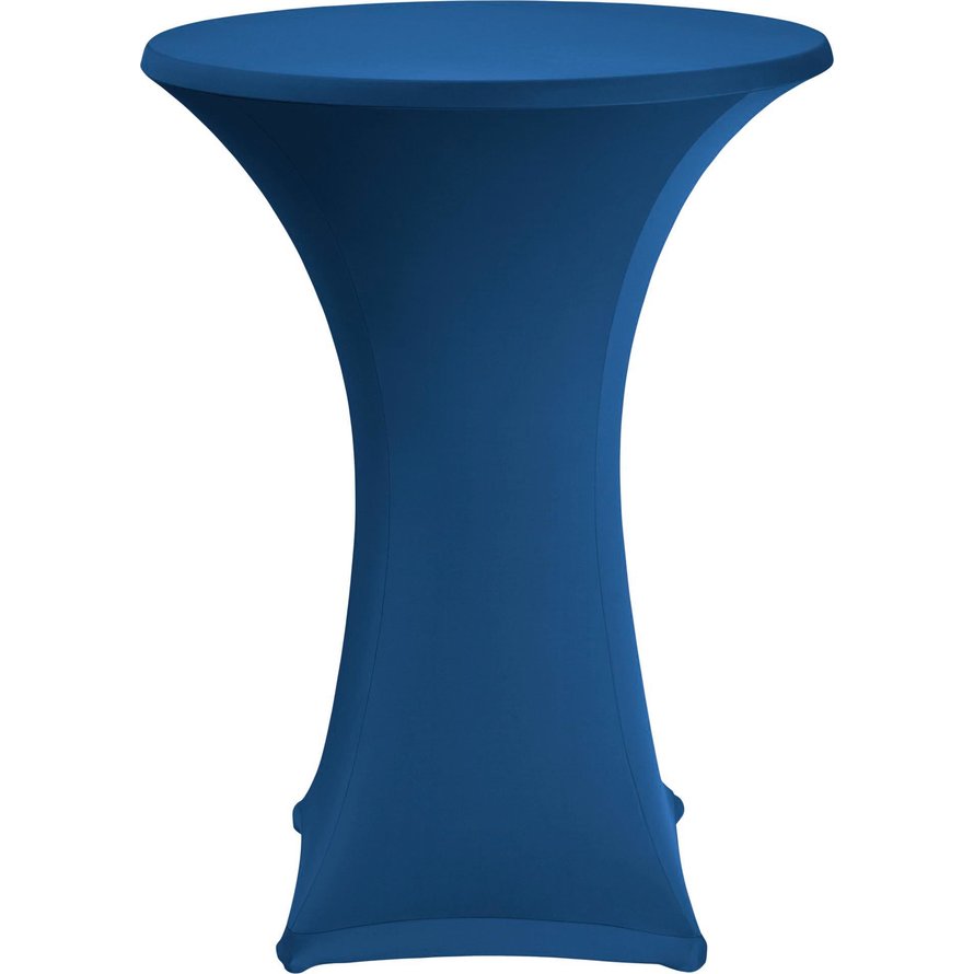Stehtischbezug, 2-tlg-Set Ø 80 cm marineblau