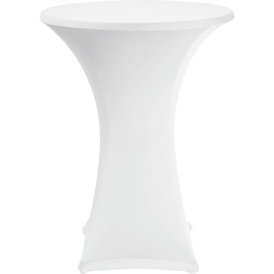 Stehtischbezug Ø 80 cm weiß