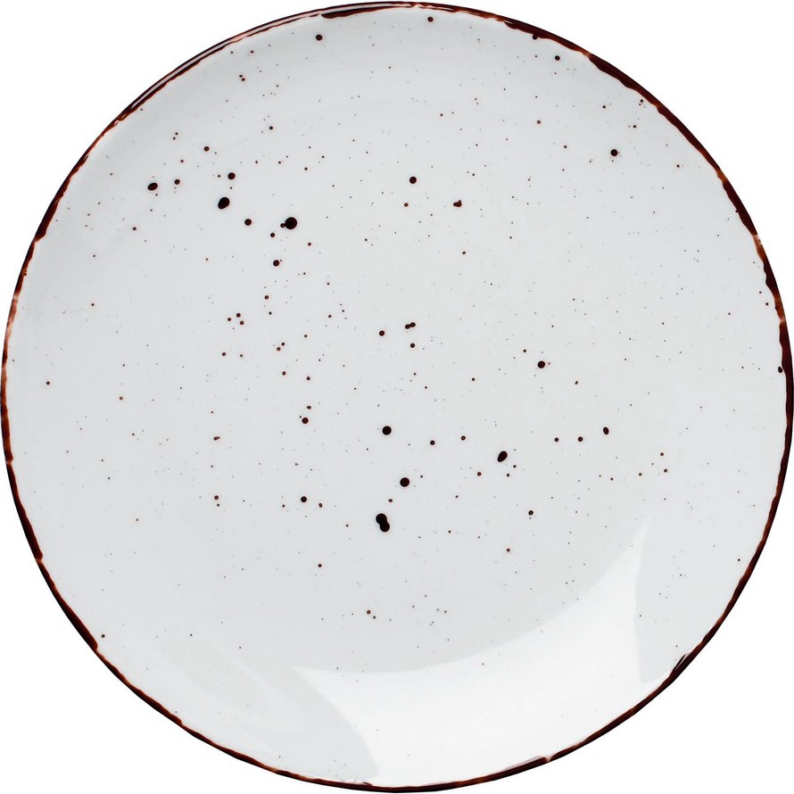 Porzellanserie "Granja" weiß Teller flach Coup-Form, 20,5 cm
