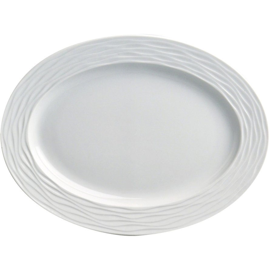 Hotelporzellan "Curved" Platte oval, 32,5 cm